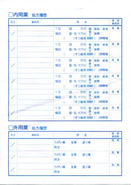 災害対応緊急薬袋 裏