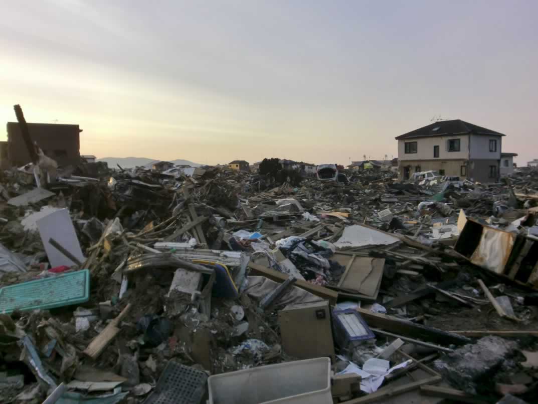 石巻市内の震災の状況 2011年4月7日