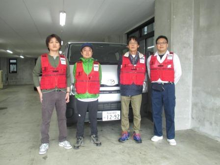 平成28年4月26日朝7時　第4班メンバーが熊本へ向かいます