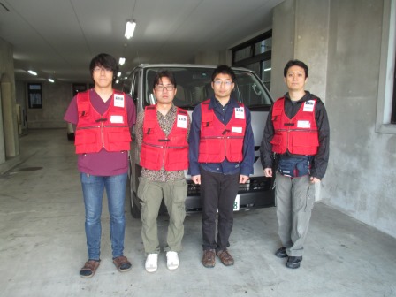 平成28年4月26日朝7時　第4班メンバーが熊本へ向かいます