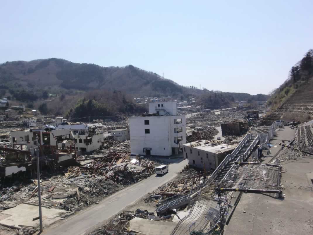 女川町の震災の状況　2011年4月5日撮影
