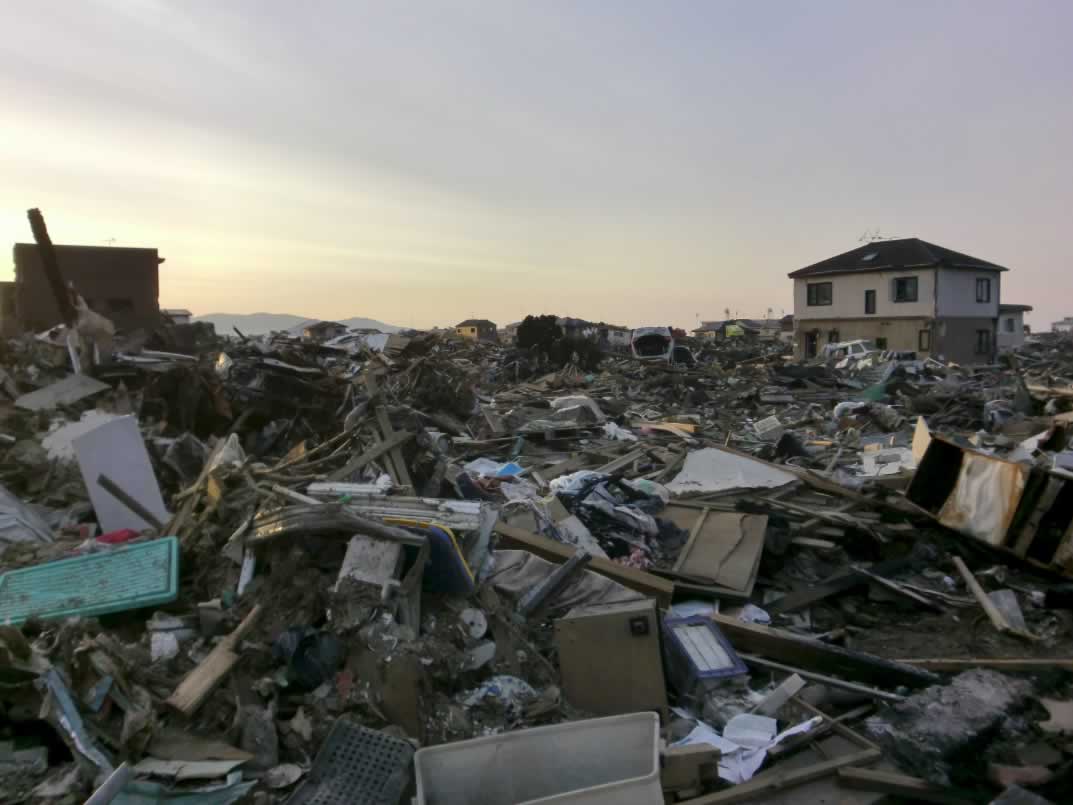 石巻市内の震災の状況　2011年4月7日